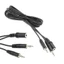 BTM 30cm 1 5m 2m Dài 3 5mm TRS Nữ sang 2x3 5mm TRS Nam Adapter Dây Stereo Y Chia Cáp Cho Hệ Thống Âm Thanh