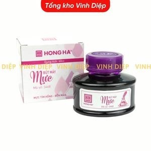 Combo 6 lọ Mực lọ Hồng Hà màu tím dành cho bút máy dung tích 60ml