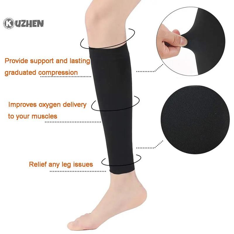 Kuzhen Nữ Nén Tất Giảm Béo Tất Nam Thể Thao Ngoài Trời Ngăn Ngừa Bắp Chân Giãn Tĩnh Mạch Đau Đùi Áp Lực Bắp Vớ Tất HOT