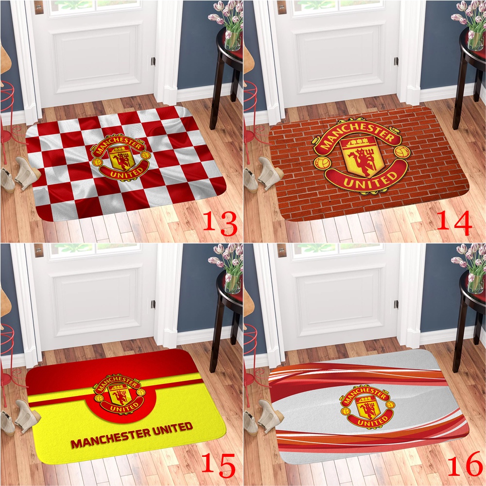 Thảm lót cửa chùi chân Chống Trượt Hình Câu Lạc Bộ manchester united (60x40cm)