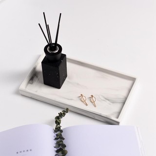 MANDY HOME  Khay Đựng Trà / Trang Sức Hình Chữ Nhật Họa Tiết Đá Hoa Cương