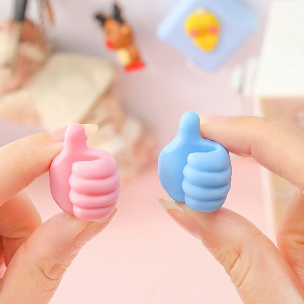 Bộ 1/10 Móc Dán Treo Dây Cáp Mẫu Bàn Tay Ngộ Nghĩnh Có Keo Dán Mặt Sau