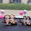 YRBWD Nước Hoa Kẹp Trang Trí, Anime Cặp Đôi Bóng Xe Trang Trí Đồ trang trí, Sáng Tạo Kiss Nhựa Bảng Điều Khiển Hình Phụ Kiện Xe Hơi