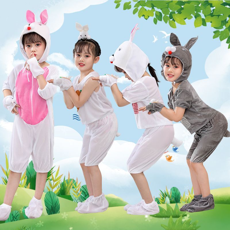 💕Chỗ💕 Quần Áo Trẻ Em Động Vật Múa 3 Đến 14 Tuổi Thỏ Trang Phục Quần Áo Cho Bé Gái Trới Lạ Halloween Giáng Sinh