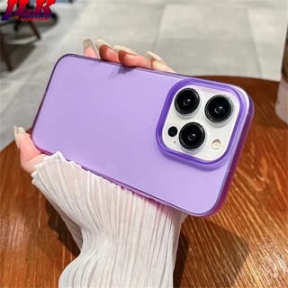 Ốp Điện Thoại pc Cứng Nhám Màu Trơn Trong Suốt Chống Sốc Cho iphone 15 14 12 13 pro max 15 plus