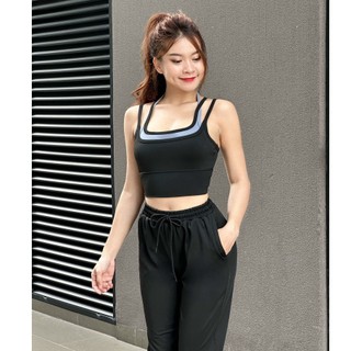 Bộ jonger áo bra quần dài hàng thiết kế chất thun Poly co giãn thoải mái tập gym, yoga, aerobic