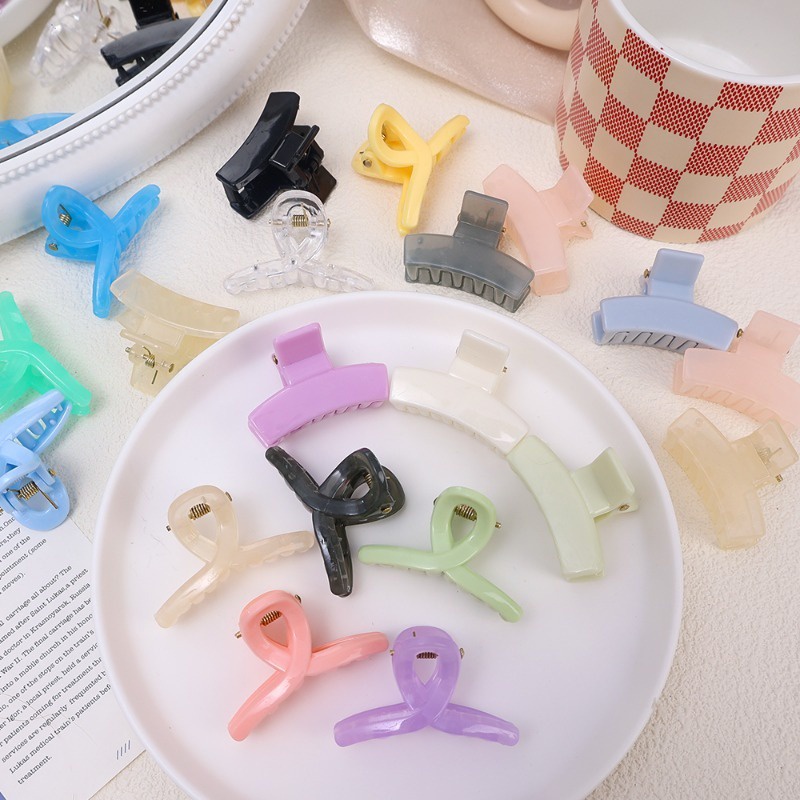 [featured] Kẹp Tóc Nhỏ Đơn Giản / Kẹp Tóc Cá Mập Bằng acrylic Thanh Lịch / Kẹp Tóc Nhỏ Mùa Hè / Kẹp Tóc Mái Nhỏ Thời Trang