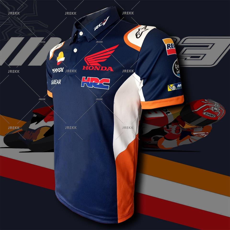 Áo Polo MotoGP Repsol Honda #MG0080 Marc Marquez Full In Size XS-3XL