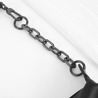 Dây xích nối dài cho Longchamp hobo, dây đeo vai/nách, phụ kiện túi xách nữ, màu đen súng