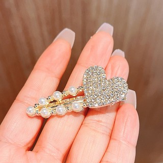 Mới Kẹp Tóc Mỏ Vịt Đính Đá Ngọc Trai Đơn Giản Phong Cách Hàn Quốc