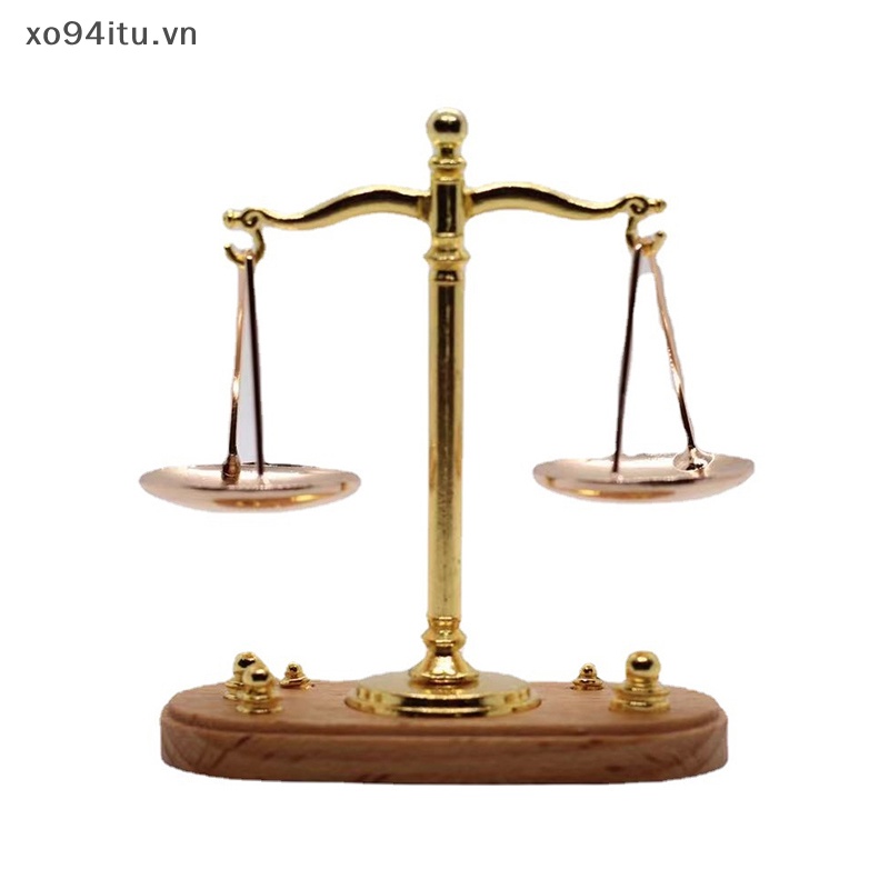 XOITU Vintage Cân Cân Bằng Trang Trí Thu Nhỏ Phụ Kiện Cổ Tư Pháp Cân Đồ trang trí Tinh Tế Trang Trí Nhà Cửa Trẻ Em Quà Tặng VN