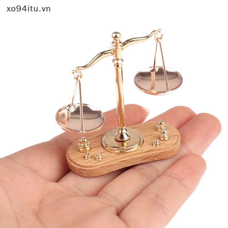 XOITU Vintage Cân Cân Bằng Trang Trí Thu Nhỏ Phụ Kiện Cổ Tư Pháp Cân Đồ trang trí Tinh Tế Trang Trí Nhà Cửa Trẻ Em Quà Tặng VN