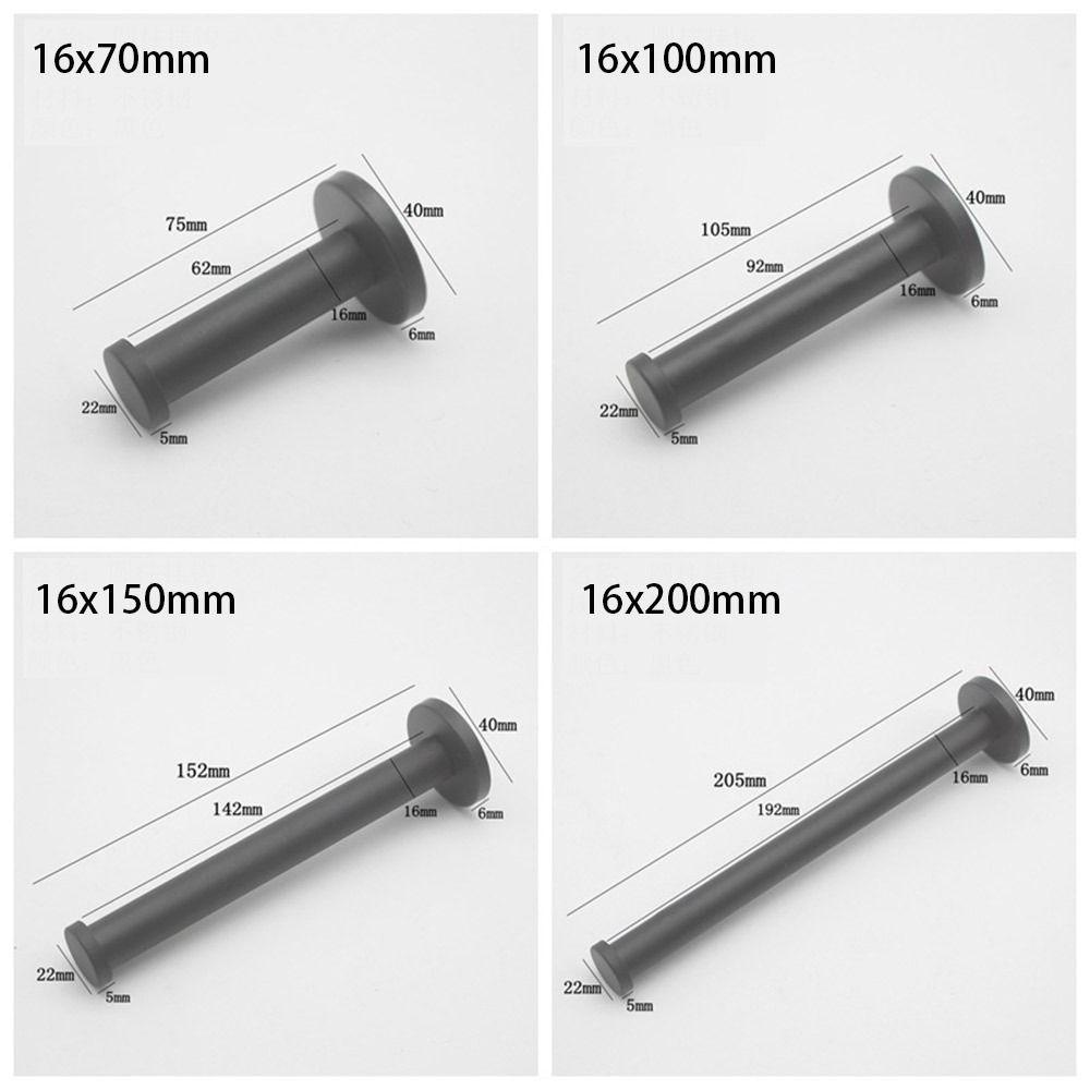 YICA 1 Cái Giá Treo Khăn, Phụ Kiện Phần Cứng Phòng Tắm Bằng Thép Không Gỉ Móc Quần Áo Đơn, Màu Đen Bạc Bền Có Ốc Vít Móc Đấm Tường Hình Trụ