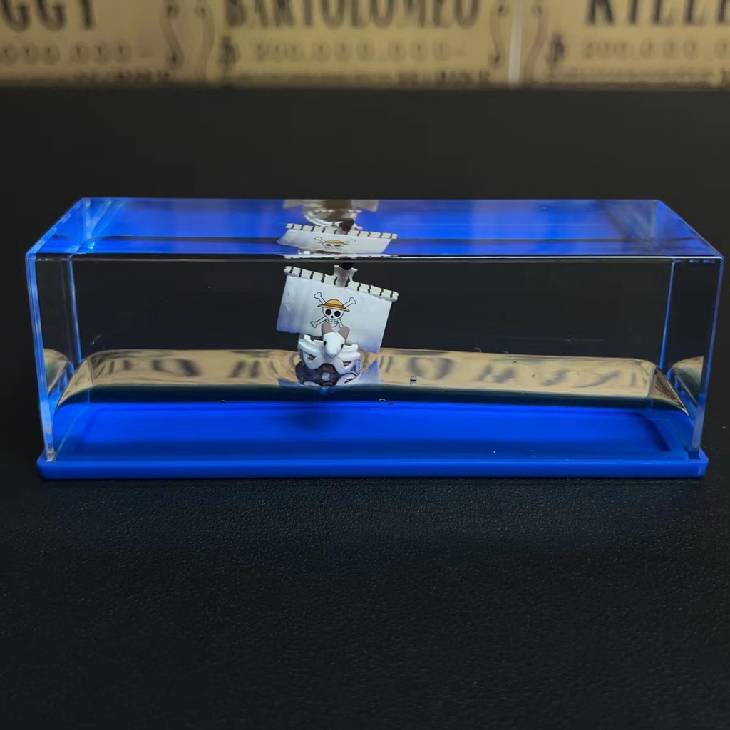Trang trí ô tô One Piece - Golden Merry Ship in Bottle, Anime Pirate Ship Figurine, Thiết kế hoạt hình sáng tạo, Quà tặng hoàn hảo cho những người yêu thích sinh nhật và ô tô