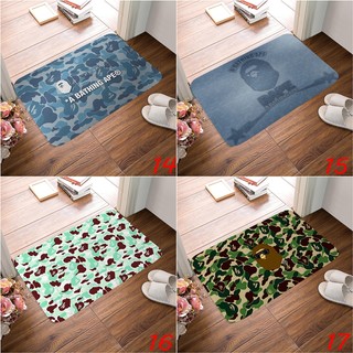 Thảm Cửa BAPE A Bathing Ape Quà Tặng Thiết Thực Cho Bạn Bè Phòng Ngủ Văn Phòng Trang Trí Nhà Cửa Thảm Sàn Chống Trơn Trượt (60x40CM)