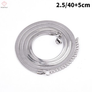 [pcwfkef] Dây Chuyền Bằng Thép Titan Nhẹ Đơn Giản Phong Cách hip hop Âu Mỹ Không Lưỡi Xương Rắn Mới