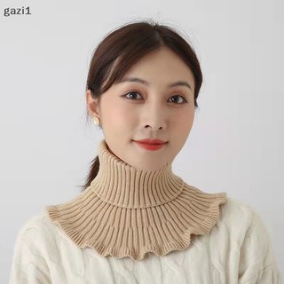 [Gzi1] Khăn Quàng Cổ Giả Dệt Kim Có Tai Cổ Lọ Ấm Áp Chống Gió Mùa Đông Có Thể Tháo Rời Cho Nữ