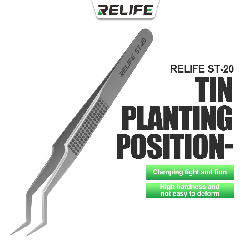 Nhíp định vị chip RELLIFE ST-20 Nhíp định vị đường bay có độ chính xác cao Nhíp siêu cứng để hàn và chip IC Sửa chữa vi mô