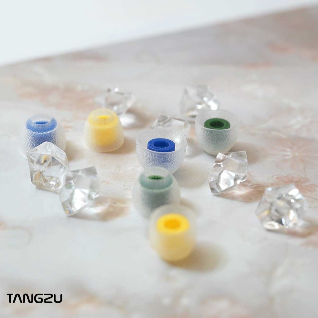Tangzu tang sancai Cân Bằng Tai Nghe Bằng Silicon Rộng Có Dây Kích Thước s / m / l 1 Cặp