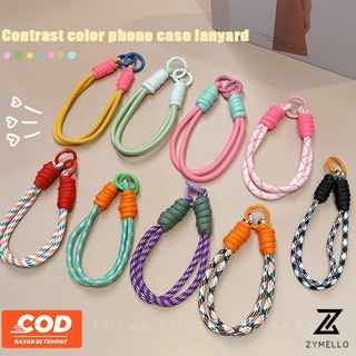 Dây buộc điện thoại di động, dây cổ, đeo chéo, cá tính, sáng tạo, thời trang, vỏ điện thoại di động đa chức năng, chống rơi, chống thất lạc, vỏ điện thoại di động màu tương phản dài