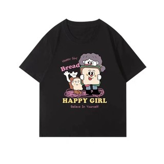 HIIXIIVI Áo Thun Tay Ngắn Dáng Rộng 100% cotton In Họa Tiết Hoạt Hình Dành Cho Nam Nữ size 5xl