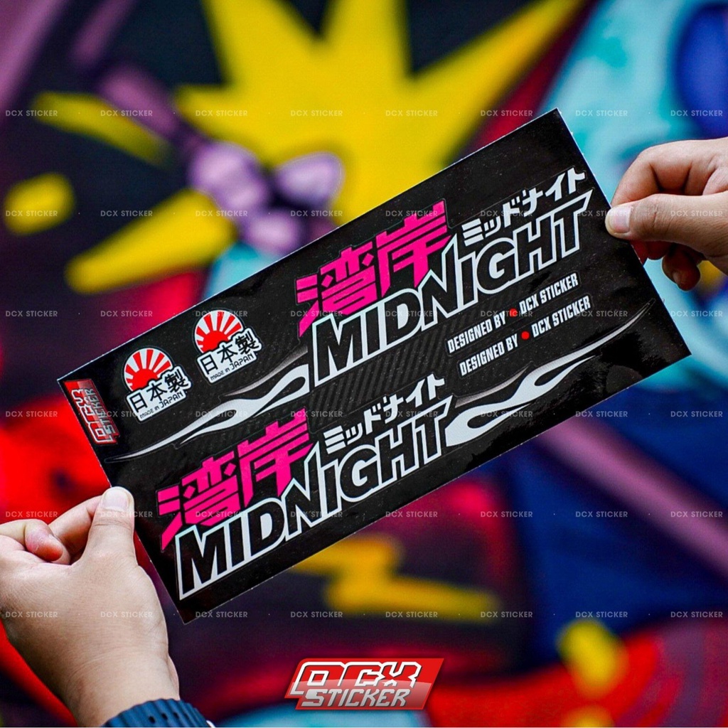 MIDNIGHT | Set Tem Dán Trang Trí Xe Máy , Phụ Kiện , Đa Vị Trí | Không Phai Màu , Không Thấm Nước