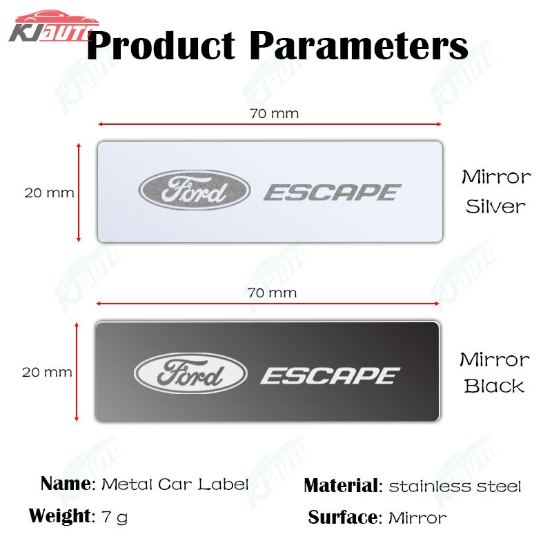 Miếng Dán logo 3d Bằng Kim Loại Trang Trí Xe Hơi ford escape