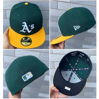 Mlb Mũ Lưỡi Trai Màu Xanh Lá Phong Cách Đội Bóng Chày Ocpic A 'S A' S