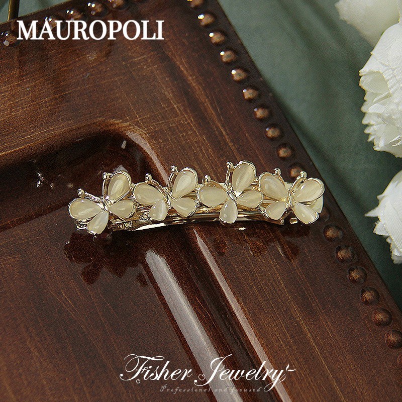 Mauropoli [Hàng Có Sẵn] Kẹp Tóc Hợp Kim Đính Đá Phong Cách Hàn Quốc Mới