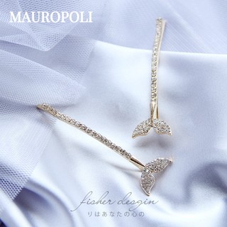 Mauropoli [Sẵn Sàng] Kẹp Tóc Bên Kim Cương Giả Nàng Tiên Cá Kẹp Đầu Người Lớn Kẹp Phẳng Nổ Sang Trọng Đơn Giản Kẹp Tóc Mũ Đội Đầu Hàn Quốc