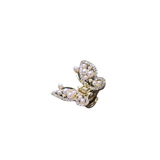 Mauropoli Kẹp tóc mini ngọc trai cổ điển kiểu Pháp, kẹp bướm nhỏ, phụ kiện tóc