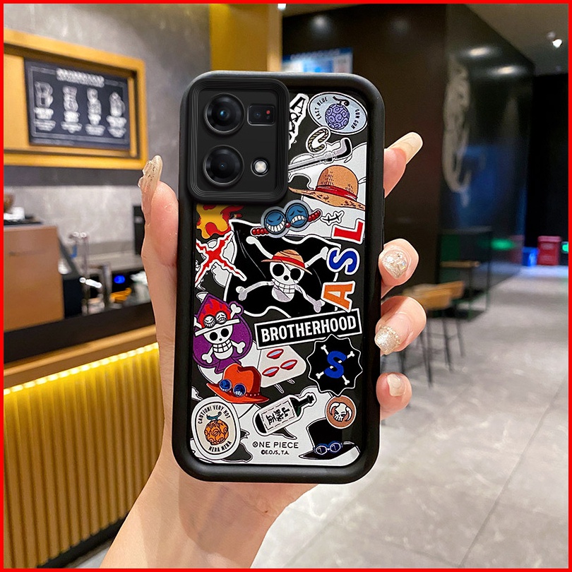ốp lưng OPPO Reno7 4G ốp lưng OPPO Reno 8 4G Ốp Điện Thoại tpu Màu Đen Cá Tính Cho OPPO Reno7 4G TY