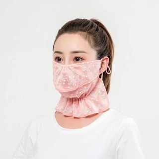 Khăn quàng cổ TẶNG, Dây tai Kem chống nắng ren thoáng khí, Bán chạy Tai treo chống tia cực tím Tấm che mặt chống bụi mùa hè
