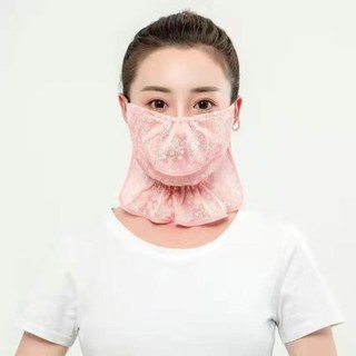 Khăn quàng cổ TẶNG, Dây tai Kem chống nắng ren thoáng khí, Bán chạy Tai treo chống tia cực tím Tấm che mặt chống bụi mùa hè
