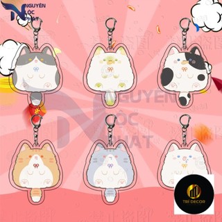 Phim hoạt hình mèo mèo nằm trên mèo con móc khóa acrylic móc khóa mặt dây chuyền sáng tạo dễ thương nlp shop
