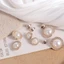 FUJIOU 50 Nút Quần Áo, Nút Ngọc Trai Tròn Sáng Bóng, Hợp Kim DIY Vintage Nút May Quần Áo May