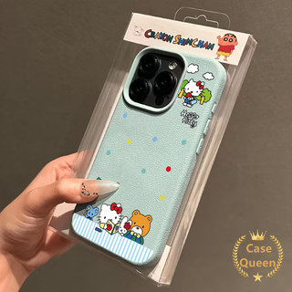 Hoạt Hình Dễ Thương Hello Kitty Màu Sóng Điểm Ốp Lưng Tương Thích Cho IPhone XR 13 16 11 15 12 14 Pro Max 14 15 16 Plus X XS Max Sang Trọng 3D Bóng Giá Đỡ Da Cảm Giác Họa Tiết Bao Da
