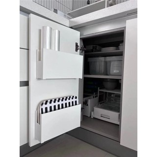 MANDY HOME Hộp Đựng Đồ Dùng Bằng Nhựa Gắn Tường / Cửa Tủ Lạnh Tiện Dụng Cho Nhà Bếp