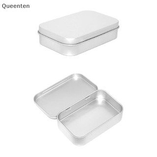 Queenten Kim Loại Hình Chữ Nhật Trống Hộp Thiếc Mạ Đẩy Kẹo Thuốc Đựng Nhỏ Sắp Xếp Bảo Quản QT