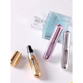 MEOWU Chai Chiết Nước Hoa Mini 5ml Bằng Nhôm Dạng Ống Trực Tiếp Dưới Đáy và Vòi Xịt Phun Sương