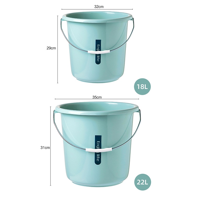 Ảnh Bộ 3 xô đựng nước JUJIAJIA cỡ lớn cho gia đình 2