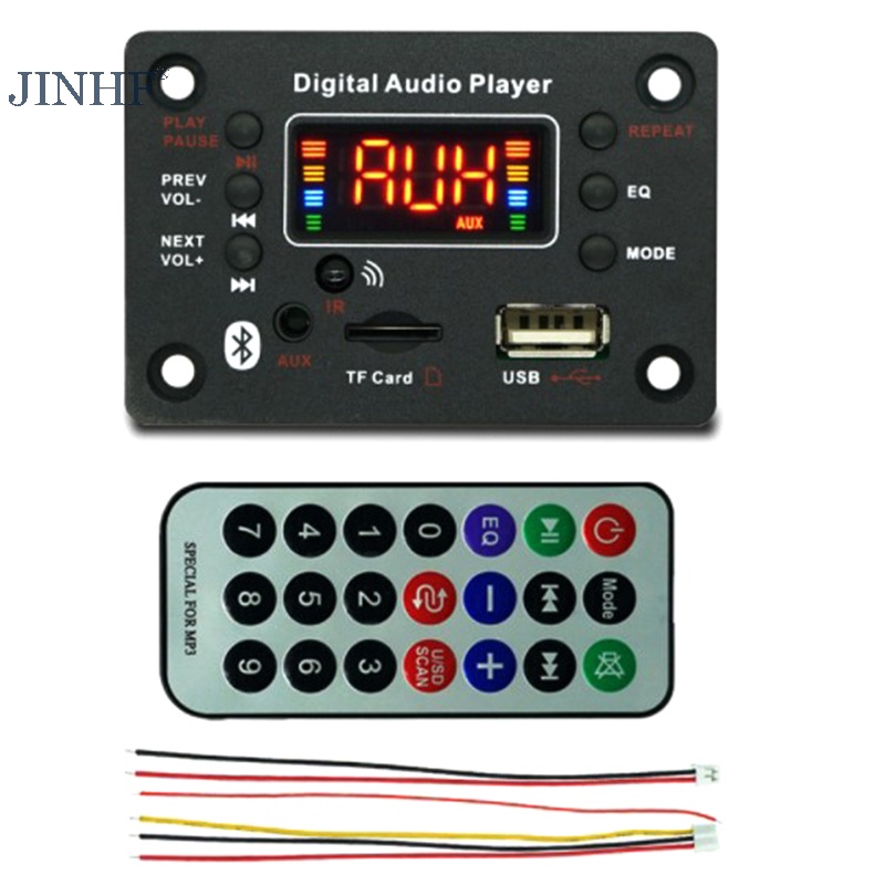 Bảng Mạch Giải Mã Âm Thanh usb tf fm radio mp3 Không Dây 5.0 12v Cho Xe Hơi