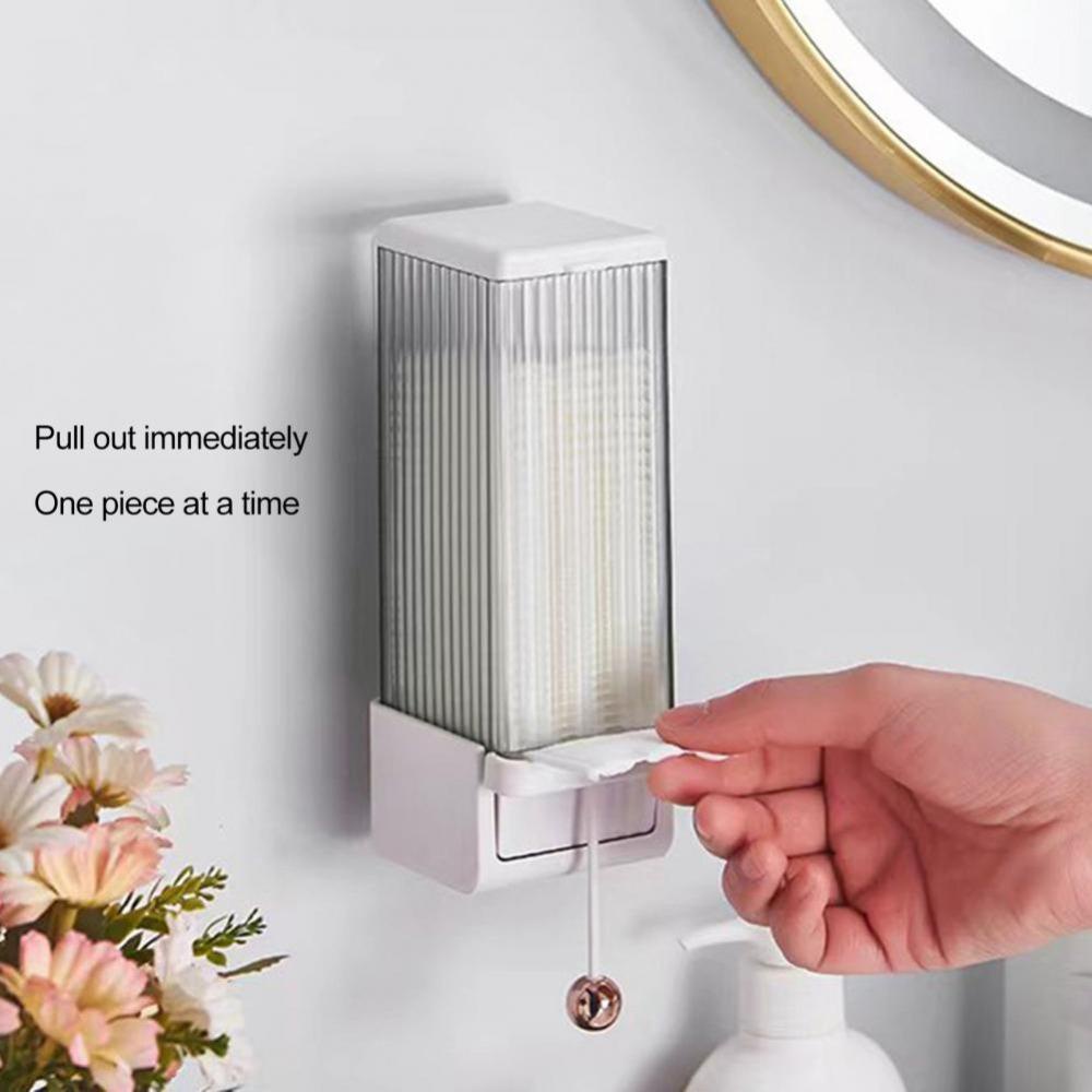 Hộp đựng bông trang điểm FAVORITEGOODS, Hộp đựng bông chống thấm nước treo tường, Tiết kiệm không gian ổn định Lắp đặt dễ dàng Tấm lót bông tự động Phòng tắm