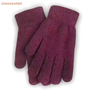 Cheehbh Găng Tay Len cashmere Dệt Kim Dày Dặn Giữ Ấm Ngón Tay Thời Trang Thu Đông Cho Nam Nữ vn