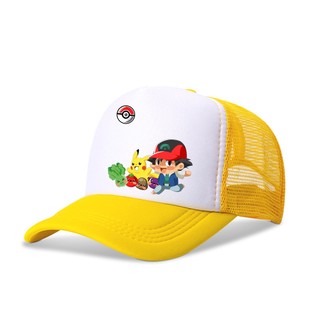 Mũ Lưỡi Trai Phối Lưới Thoáng Khí Họa Tiết Hoạt Hình pikachu Phong Cách hip hop Cho Bé