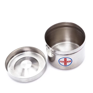 Hộp đựng bông gòn inox có nắp đủ size đựng bông cồn