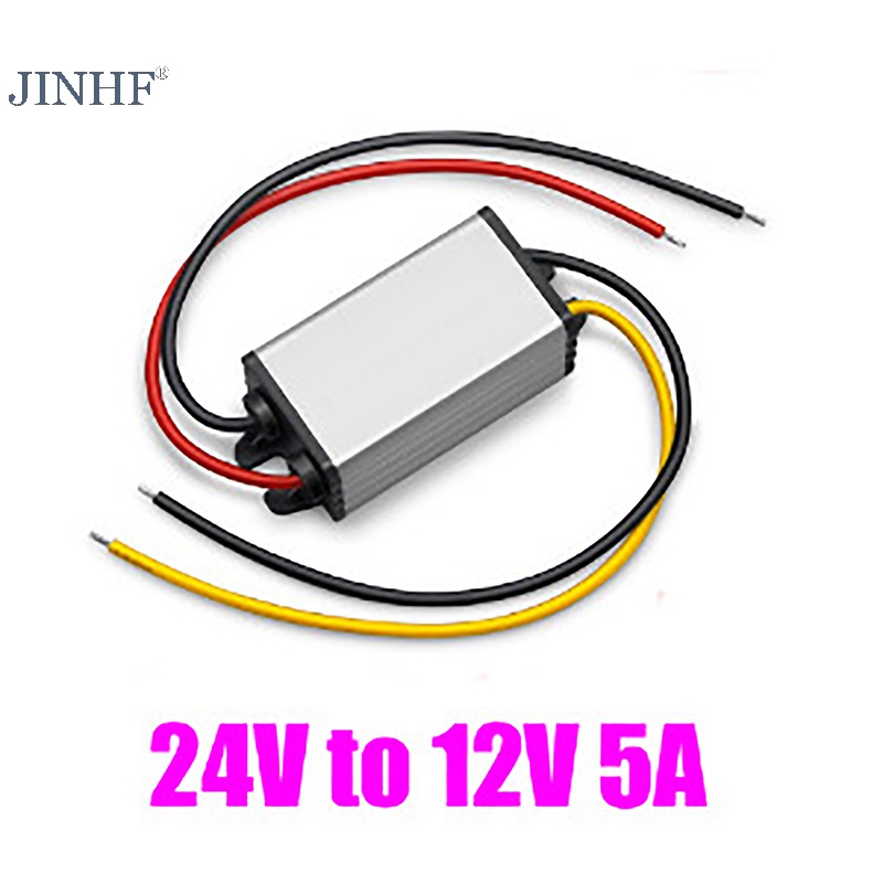JINHF 24v Đến 12v 3 / 5A 15-36V Bộ Chuyển Đổi Bước Xuống Bộ Điều Chỉnh Điện Áp Nguồn Điện Cho Đèn Led Ô Tô Xe Tải Thuyền HOT