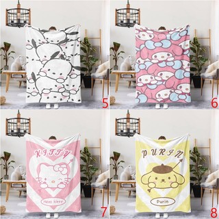 Sanrio Nhân Vật Hoạt Hình Chăn Flannel Chăn Dễ Thương Quà Tặng Thiết Thực Cho Gia Đình Và Bạn Bè In Một Mặt Flannel Chăn Điều Hòa Không Khí Chăn Ngủ Văn Phòng Chăn