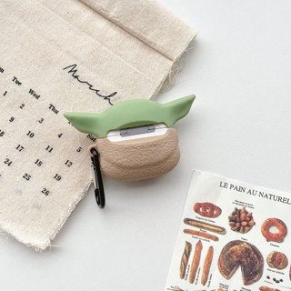 Ốp Vỏ Bảo Vệ Hộp Sạc Tai Nghe airpods Pro 2 1 2 3 bluetooth Không Dây Chất Liệu Silicon Hình yoda baby
