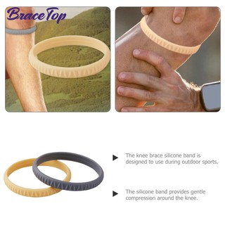 Đai Quấn Bảo Vệ Đầu Gối Bằng Da Silicon Siêu Co Giãn Hỗ Trợ Giảm Đau patella tendon Dùng Khi Chơi Bóng Rổ